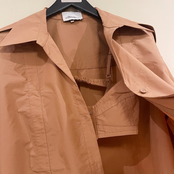 3.1 PHILLIP LIM Bra-Detail Oversized Poplin Shirt US4 - Picture 9 of 13